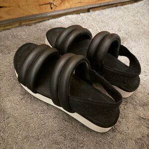 Black Slide Sandals for Men